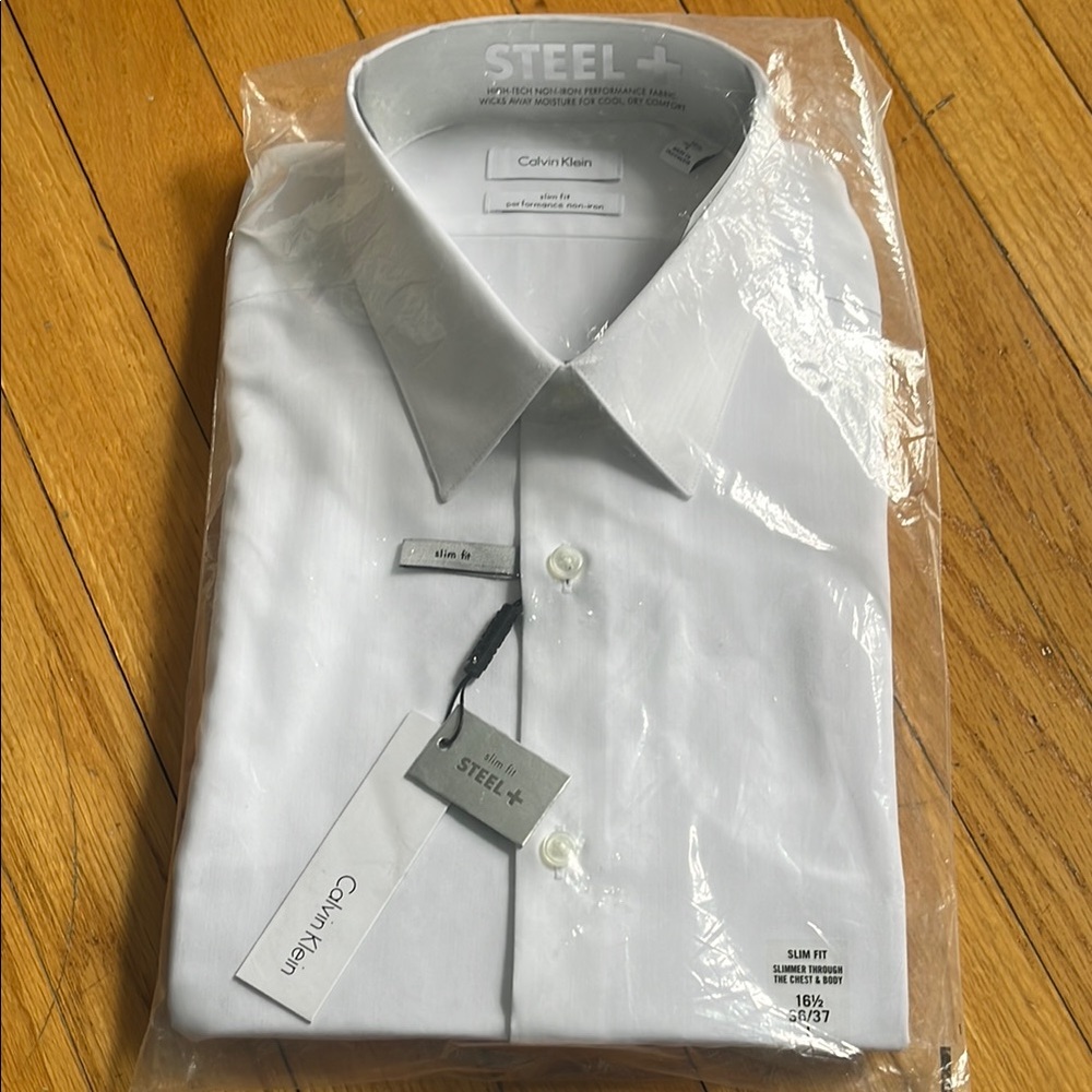 Calvin Klein White Dress Shirt Classic Formal